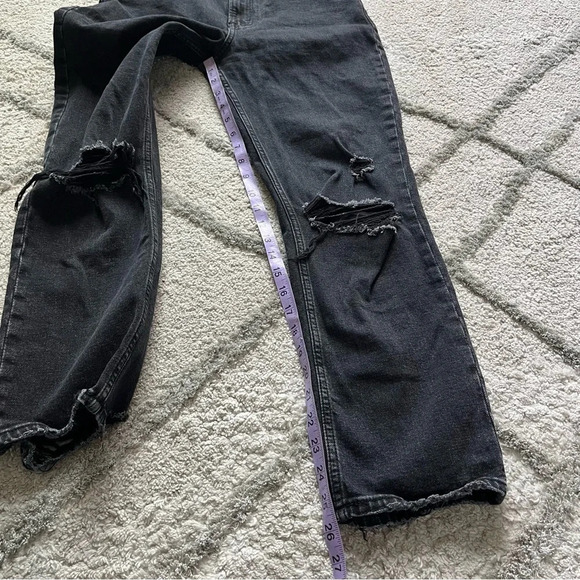 Abercrombie and Fitch black jeans ankle straight high rise curve love 24 / 00 - Picture 5 of 8